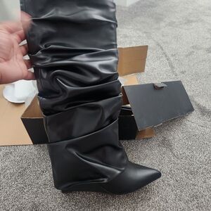 Fashion Nova Black Over the Knee Boots